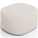 Ver imagem 6 de Kit 2 Puffs Decorativos Orgânico para Living Quarto 70cm Doha W01 Linho Cru - Lyam Decor