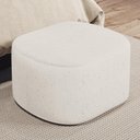 Ver imagem 2 de Kit 2 Puffs Decorativos Orgânico para Living Quarto 70cm Doha W01 Linho Cru - Lyam Decor