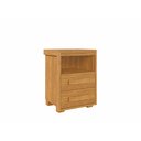 Ver imagem 2 de Mesa de Cabeceira Classica 2 Gavetas Um Nicho Criado Mesinha Lateral - Cinamomo
