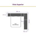 Ver imagem 3 de Guarda Roupa Dormitório Modulado Paris Casal 1,38 M Canto Reto - Roupeiro Luciane M02:azul