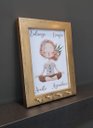 Ver imagem 1 de Quadro Porta-chaves 15x20cm Entrego Confio Aceito Agradeço Moldura Dourada