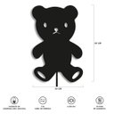 Ver imagem 5 de Luminária Abajur Parede Urso Madeira G9 30cm Decoração Bebê - Preto