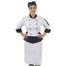 Dólmã Chapéu e Avental Chef de Cozinha Poá Feminino Wp Confecções Dólmã Chapéu e Avental Poá - 1