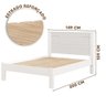 Cama de Casal com Estrado Reforçado com Colchão Branco Zuke Shop Jm - 4