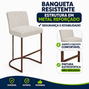 Ver imagem 3 de Kit Jogo 2 Cadeiras Banquetas Moderna Cozinha Metal Bancada Balcão Área Gourmet