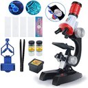 Ver imagem 6 de Kit Microscopio Estudantil Aumento 100x 400x 1200X LED com Acessorios Laboratorio Infantil