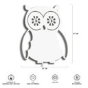 Ver imagem 5 de Luminária Abajur Parede Coruja B Madeira G9 30cm Decoração:Branco