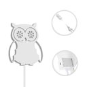 Ver imagem 3 de Luminária Abajur Parede Coruja B Madeira G9 30cm Decoração:Branco