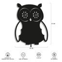 Ver imagem 5 de Luminária Abajur Parede Coruja B Madeira G9 30cm Decoração:Preto