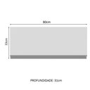 Ver mais imagens de Armário de Cozinha Aéreo 80 cm 1 Porta Rustic/Branco Glamy Madesa