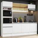 Ver imagem 1 de Armário de Cozinha Completa 240cm Branco Diamante Madesa