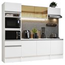 Ver imagem 3 de Armário de Cozinha Completa 240cm Branco Diamante Madesa