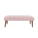 Ver imagem 2 de Banco Rubi 80cm Suede Rosa Bebe - Dominic Decor
