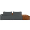 Ver imagem 5 de Sofá Ilha Modular para Sala 232cm com Puff Dublin K01 Veludo Cinza Sintético Caramelo - Lyam Decor