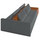 Ver imagem 6 de Sofá Ilha Modular para Sala 232cm com Puff Dublin K01 Veludo Cinza Sintético Caramelo - Lyam Decor