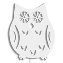 Ver imagem 1 de Luminária Abajur Parede Coruja Madeira G9 30cm Decoração:Branco