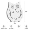 Ver imagem 5 de Luminária Abajur Parede Coruja Madeira G9 30cm Decoração:Branco