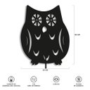 Ver imagem 5 de Luminária Abajur Parede Coruja Madeira G9 30cm Decoração:Preto