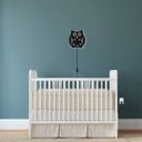 Ver imagem 4 de Luminária Abajur Parede Coruja Madeira G9 30cm Decoração:Preto