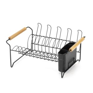 Escorredor Black Eco Design com Porta Copos e Talheres