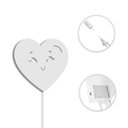 Ver imagem 3 de Luminária Abajur Parede Coração Madeira G9 30cm Decoração:Branco