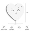 Ver imagem 5 de Luminária Abajur Parede Coração Madeira G9 30cm Decoração:Branco