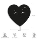 Ver imagem 5 de Luminária Abajur Parede Coração Madeira G9 30cm Decoração:Preto