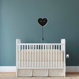 Luminária Abajur Parede Coração Madeira G9 30cm Decoração:Preto - 4