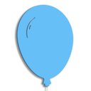 Ver imagem 1 de Luminária Abajur Parede Arandela Madeira Balão G9 30cm Bebê:azul Claro