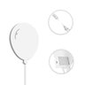 Luminária Abajur Parede Arandela Madeira Balão G9 30cm Bebê:Branco - 3