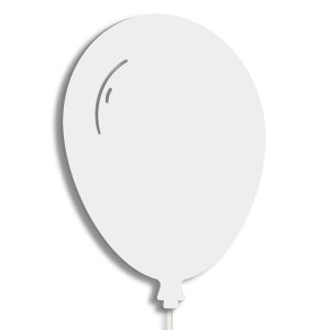 Luminária Abajur Parede Arandela Madeira Balão G9 30cm Bebê:Branco