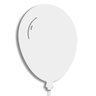 Luminária Abajur Parede Arandela Madeira Balão G9 30cm Bebê:Branco - 1