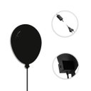 Ver imagem 3 de Luminária Abajur Parede Arandela Madeira Balão G9 30cm Bebê:Preto