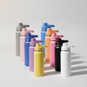 Ver imagem 1 de Garrafa Térmica Tr-004 Aço Inox 1000ml com Protetor de Silicone:Variado