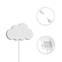 Ver imagem 3 de Luminária Abajur Parede Nuvem B Madeira G9 30cm Decoração:Branco