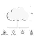 Ver imagem 5 de Luminária Abajur Parede Nuvem B Madeira G9 30cm Decoração:Branco
