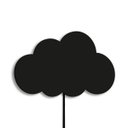 Ver imagem 1 de Luminária Abajur Parede Nuvem B Madeira G9 30cm Decoração:Preto