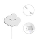 Ver imagem 3 de Luminária Abajur Parede Nuvem Madeira G9 30cm Decoração Bebê:Branco