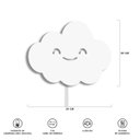 Ver imagem 5 de Luminária Abajur Parede Nuvem Madeira G9 30cm Decoração Bebê:Branco