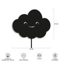 Ver imagem 5 de Luminária Abajur Parede Nuvem Madeira G9 30cm Decoração Bebê:Preto