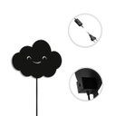 Ver imagem 3 de Luminária Abajur Parede Nuvem Madeira G9 30cm Decoração Bebê:Preto