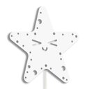 Ver imagem 1 de Luminária Abajur Parede Estrela B Madeira G9 30cm Decoração - Branco