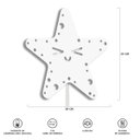 Ver imagem 5 de Luminária Abajur Parede Estrela B Madeira G9 30cm Decoração - Branco