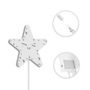 Ver imagem 3 de Luminária Abajur Parede Estrela B Madeira G9 30cm Decoração - Branco
