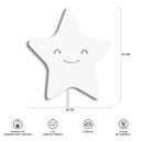 Ver imagem 5 de Luminária Abajur Parede Estrela Madeira G9 30cm Decoração:Branco