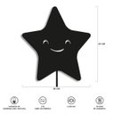 Ver imagem 5 de Luminária Abajur Parede Estrela Madeira G9 30cm Decoração:Preto