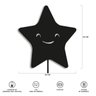Luminária Abajur Parede Estrela Madeira G9 30cm Decoração:Preto - 5
