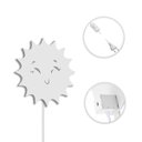 Ver imagem 3 de Luminária Abajur Parede Sol Madeira G9 30cm Decoração Bebê - Branco