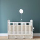 Ver imagem 4 de Luminária Abajur Parede Sol Madeira G9 30cm Decoração Bebê - Branco