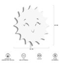 Ver imagem 5 de Luminária Abajur Parede Sol Madeira G9 30cm Decoração Bebê - Branco